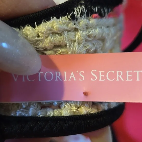 Victoria's Secret Sylish Hot Pink and Black Bikini Bralette Top - Picture 9 of 10